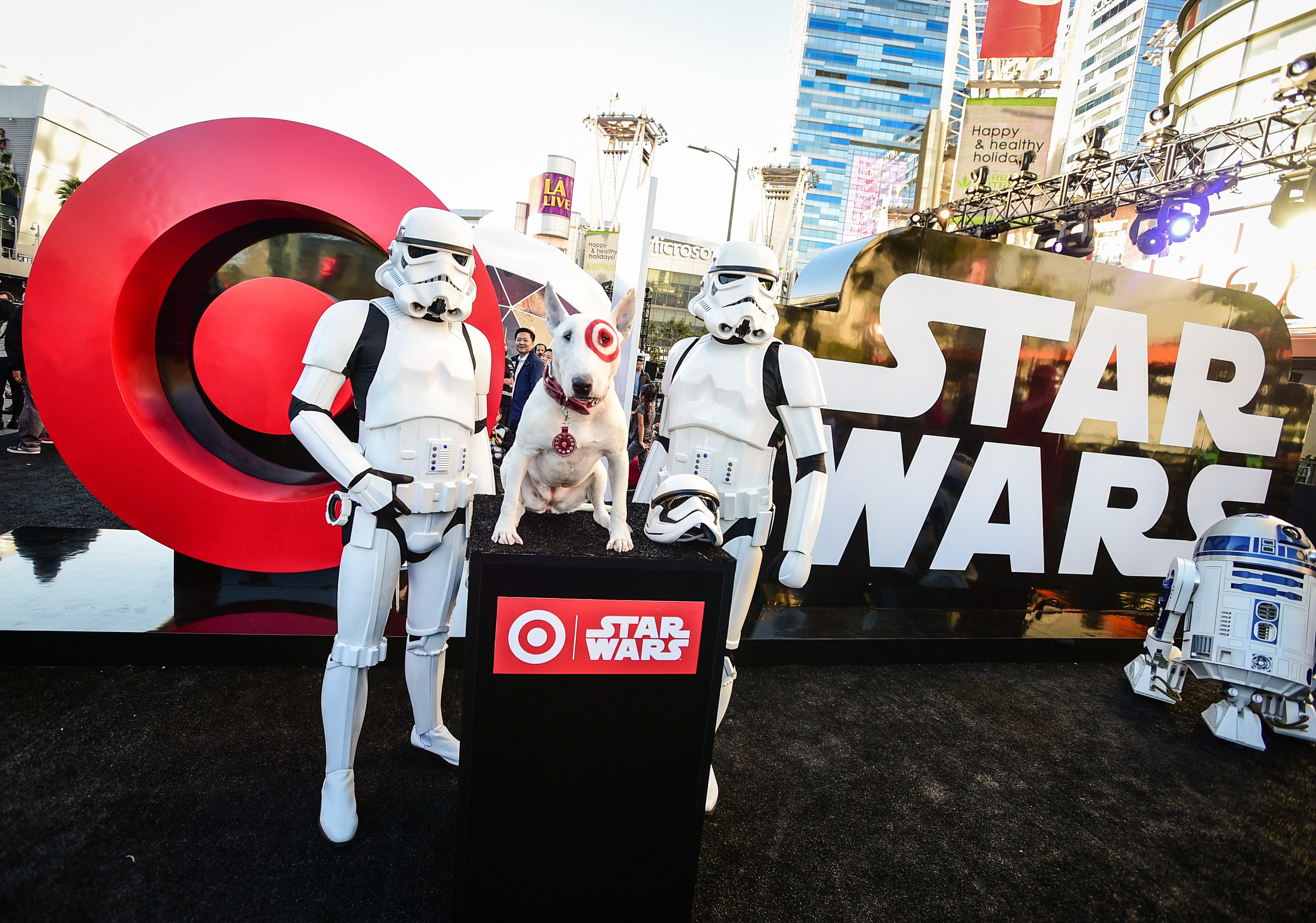 LOS ANGELES, CA - DECEMBER 12: A general view of atmosphere is seen at the Target & Star Wars Galactic Experience at L.A. LIVE on December 12, 2015 in Los Angeles, California. (Photo by Jason Kempin/Getty Images for Target)