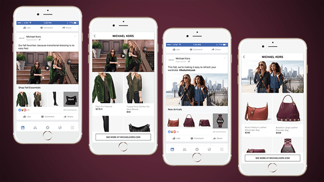 Facebook is testing an ad format that features more products. Facebook