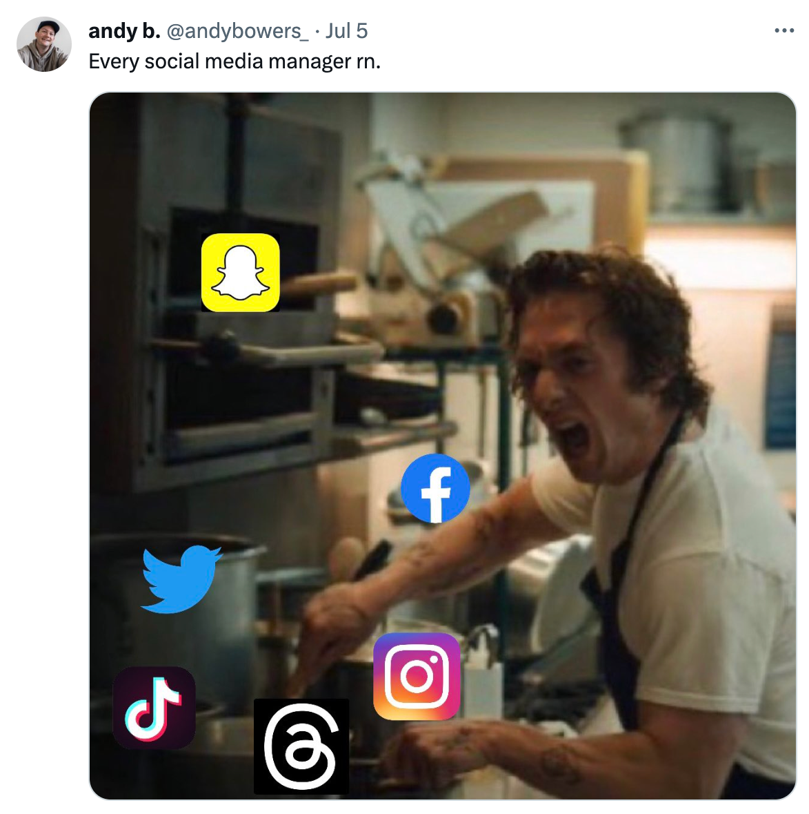 image of chef cooking social media icone floating
